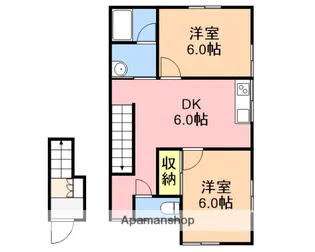 グリーンヒルズ黄金【201号室】の間取り