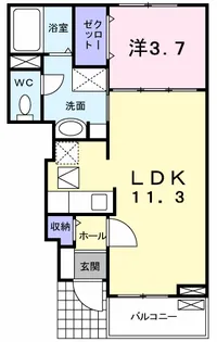 ブルームーンⅡ【1階】の間取り