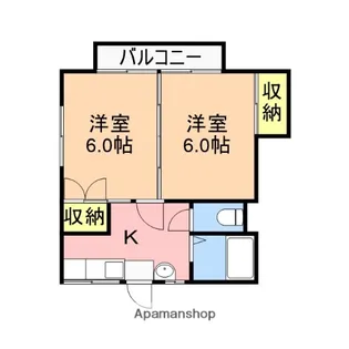 ハイタウンミナミC棟【1階】の間取り