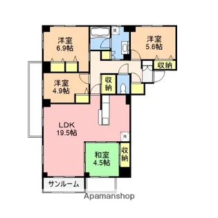 パルステージ関屋【4階】の間取り