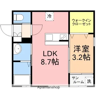 MEMOIRE坂井東【1階】の間取り
