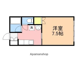 コーポハピネス小針【202号室】の間取り
