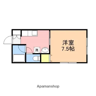 コーポハピネス小針【201号室】の間取り