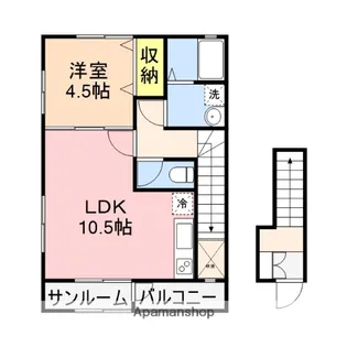 サンハイム・ラベストB棟【2階】の間取り