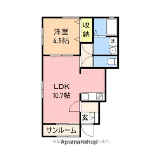 サンハイム・ラベストB棟【5号室】の間取り