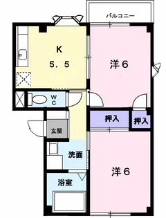 ブルースカイ 2【2階】の間取り
