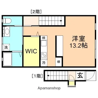 レデス関屋B【203号室】の間取り