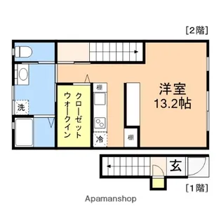 レデス関屋B【202号室】の間取り