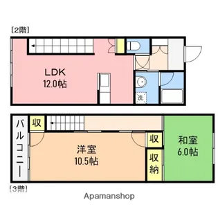 ハイツ・モンマルトル【F号室号室】の間取り