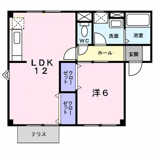 ビバーチェB【1階】の間取り