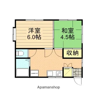 RIVABLE(リベイブル)小針台【1-A号室】の間取り