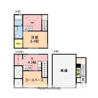 COMODO関屋【L号室】の間取り