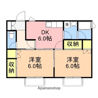 アイリスMATSUYAMA【1-2号室】の間取り
