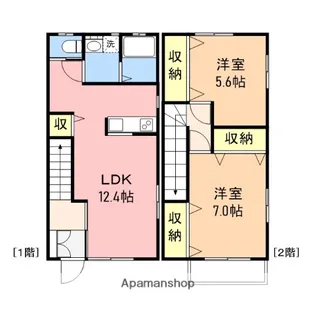 ドミール真砂【106号室】の間取り