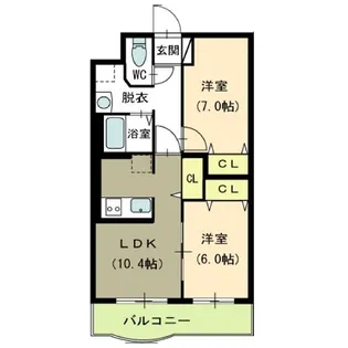 ピュアライフ坂井Ⅱ【1階】の間取り