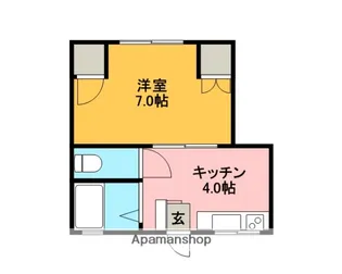 コーポロビニエ【1階】の間取り
