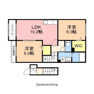 スローモーションF【202号室】の間取り
