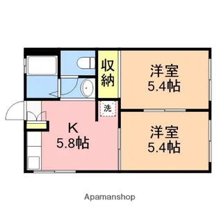 ハイツ宮A【201号室】の間取り