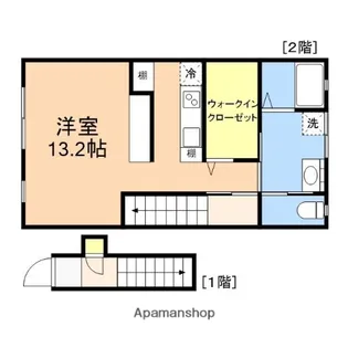 レデス関屋A【201号室】の間取り