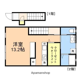 レデス関屋A【203号室】の間取り