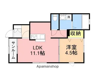 キャトルセゾンⅢ【1階】の間取り