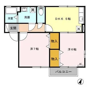 アクアグレイス ABC【2階】の間取り