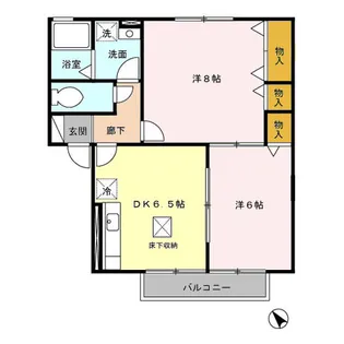 ロジュマンアンソレイエ ABC【1階】の間取り