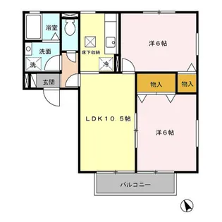 ロジュマンアンソレイエ ABC【2階】の間取り