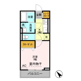 プランドール松美台【3階】の間取り
