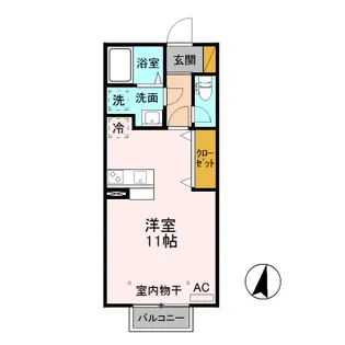 セジュールシャイン【2階】の間取り