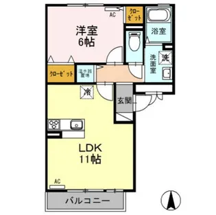 セブンワンテン EF【3階】の間取り
