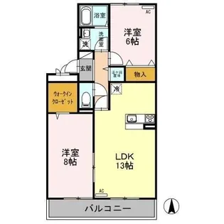 セブンワンテン EF【2階】の間取り