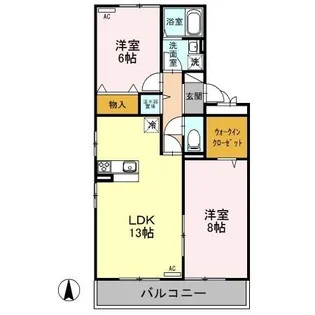 セブンワンテン EF【2階】の間取り