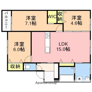 小針ガーデンプレイス【3階】の間取り