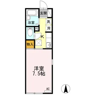 セジュールトロア【1階】の間取り