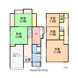 新潟県新潟市中央区文京町【一戸建】の間取り