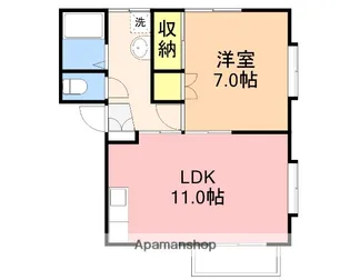 メゾン・ド・ソレイユB【1階】の間取り