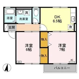 シャンドフレール黒埼 A【2階】の間取り