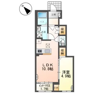 新潟市西区内野西2丁目アパート【105号室】の間取り
