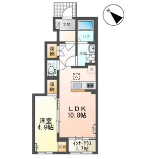 新潟市西区内野西2丁目アパート【103号室】の間取り