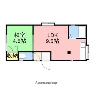ハイツ小針【2号室】の間取り