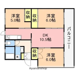 エムズグラン黒埼【102号室】の間取り