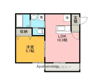 フラットピット【A号室】の間取り