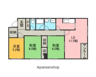 青山ヒルズ【東棟202号室】の間取り