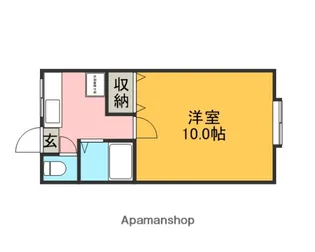 江北ランドスケープ【105号室】の間取り