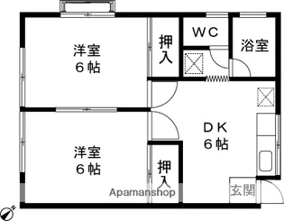 コーポ前山【1階】の間取り