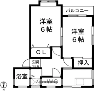 グリーンハイツ金沢【101号室】の間取り