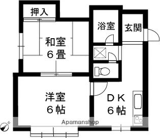 新栄ハイツ東栄【202号室】の間取り