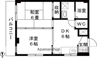 マンション喜福【205号室】の間取り