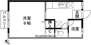 コーポ蒔№6【102号室】の間取り